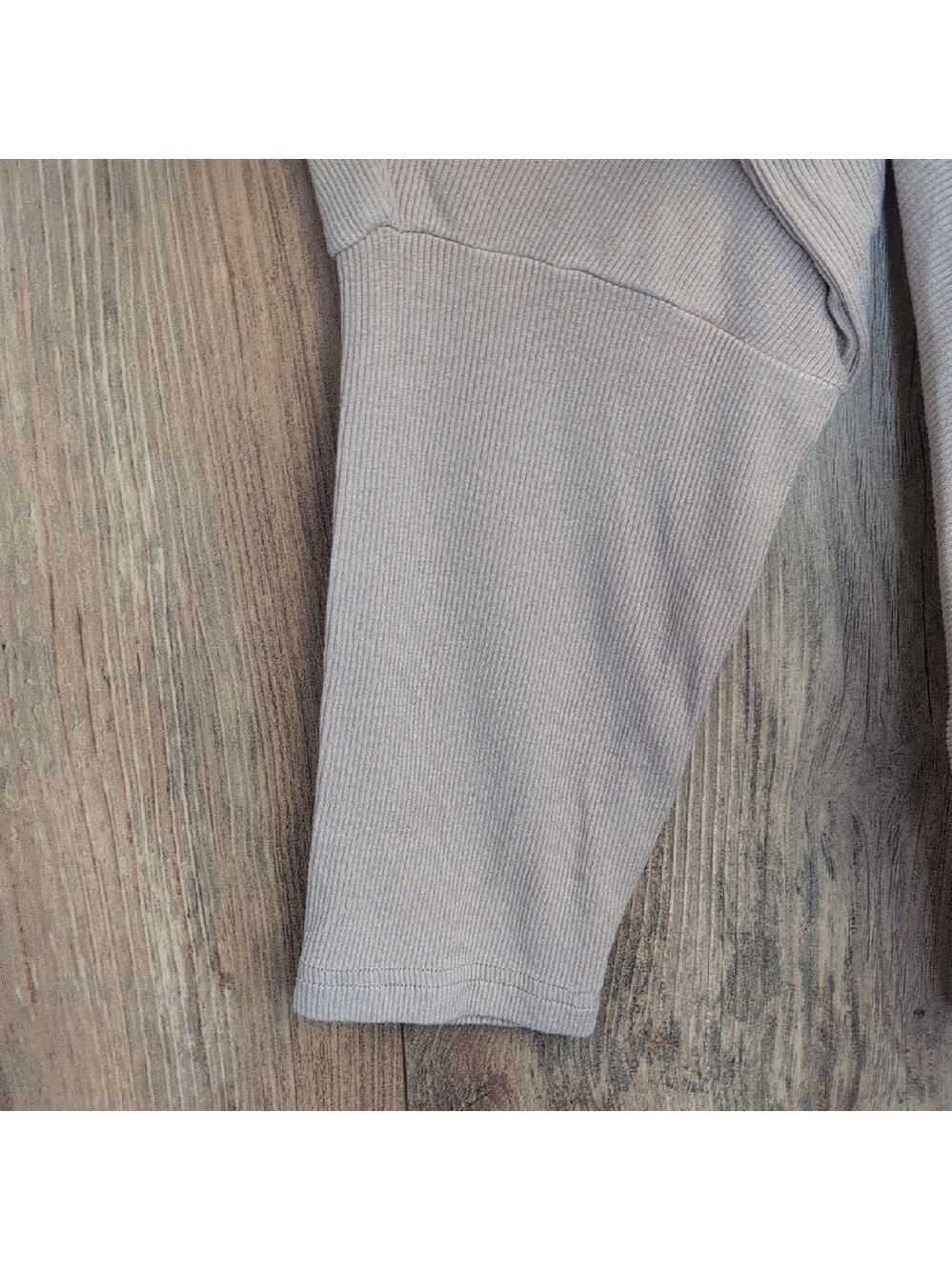 PrettyGarden Beige Soft Ribbed Pajama Lounge 2pc Set L - Picture 4 of 11
